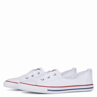 Converse Chuck Taylor All Star Ballet Lace Slip - Naisten Tennarit - Valkoinen